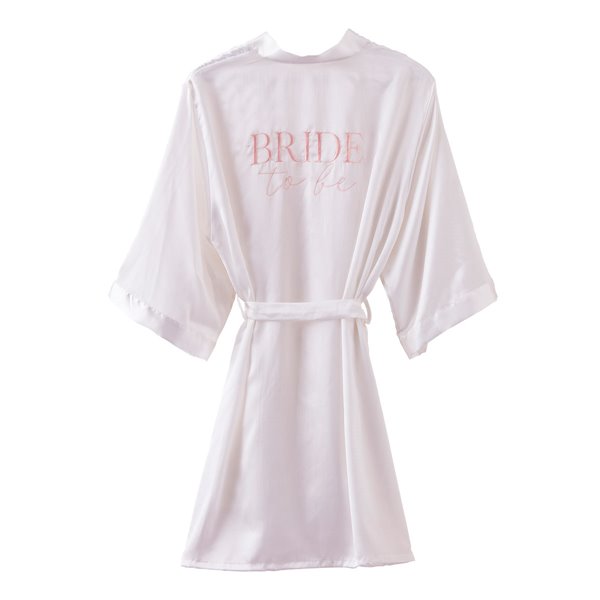 Kimono Bride To Be hvid/rosa one size festartikler