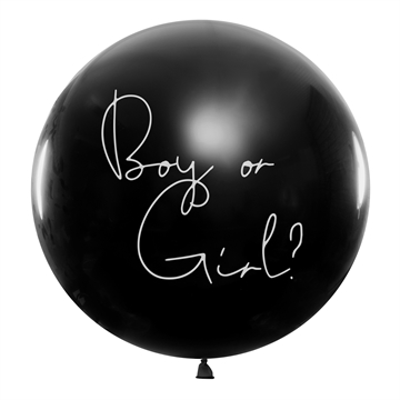 Ballon Boy or Girl med lyseblå konfetti 1m festartikler