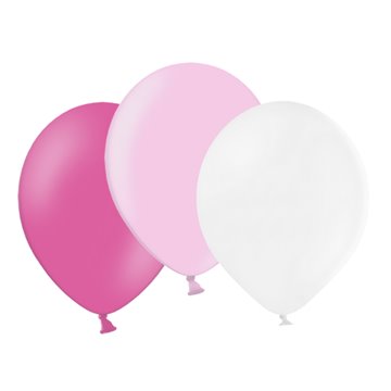 Balloner Mix metallic hvid/lyspink/pink 30cm, 30 stk. festartikler