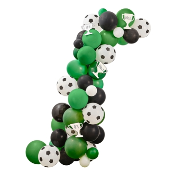 Ballonbue Fodbold hvid/grøn/sort festartikler