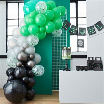 Ballonbue hvid/grøn/grå/sort balloner