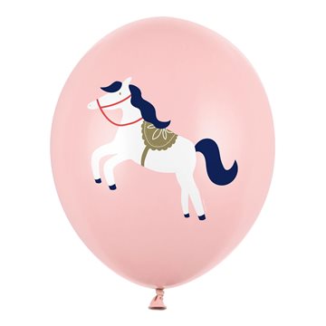 Balloner Hest lyserød 30cm, 6 stk. festartikler