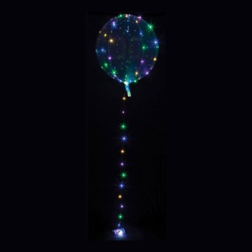 Ballon med LED-lyskæde multifarvet lys 46cm festartikler