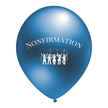 Balloner Nonfirmation Party mørk blå metallic 30cm, 10 stk. nonfirmationspynt