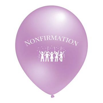 Balloner Nonfirmation Party lys lilla, metallic 30cm, 10 stk. nonfirmationspynt
