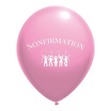 Balloner Nonfirmation Party lys pink metallic 30cm, 10 stk. nonfirmationspynt