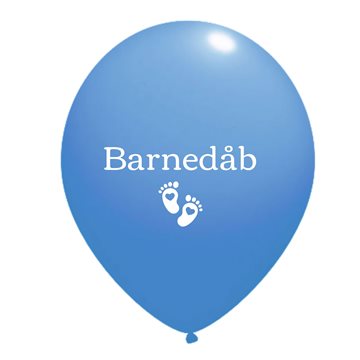 Balloner Barnedåb Baby Steps lyseblå, 10 stk. festartikler
