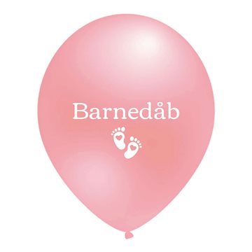 Balloner Barnedåb baby Steps lyserød 30cm, 10 stk. festartikler
