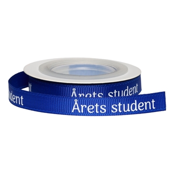 Bånd Årets Student mørk blå 1cm x 5m studenterfest