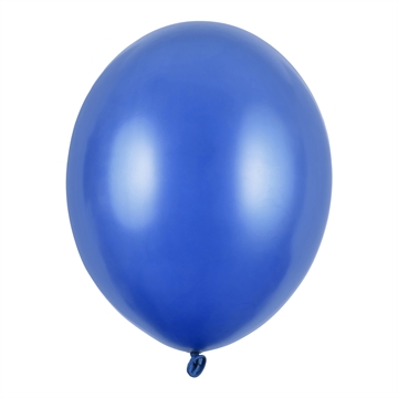 Balloner mørk blå metallic 30cm, 50 stk. festpynt