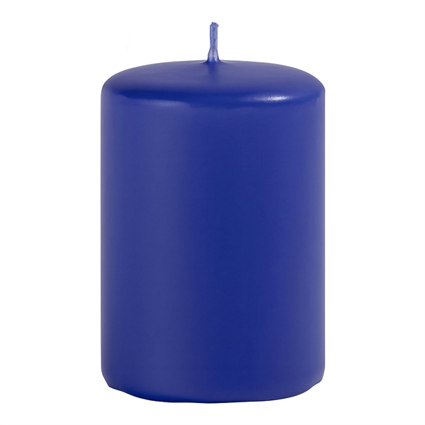 Bloklys blå 4cm x 6cm, 6 stk. stearinlys