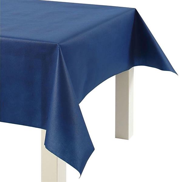 Dug imiteret stof mørk blå 1,25m x 10m borddækning