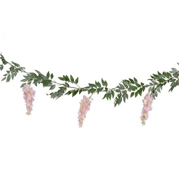 Guirlande Hortensia blomst lyserød/grøn 1,8m blomsterranke