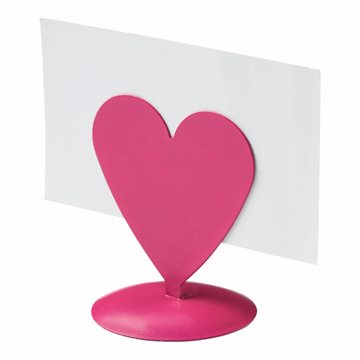 Bordkortholder Hjerte med magnet pink borddækning