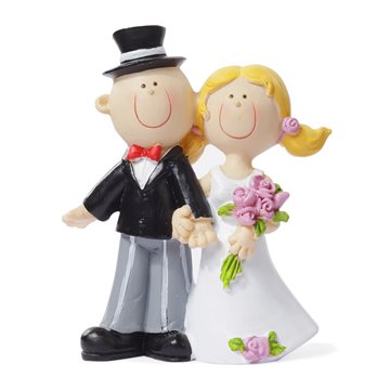Bryllupsfigur Lykkeligt brudepar 9cm festartikler