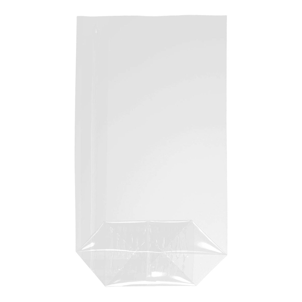 Cellofanpose med klodsbund 16cm x 9,5cm x 4cm, 10 stk. slikposer