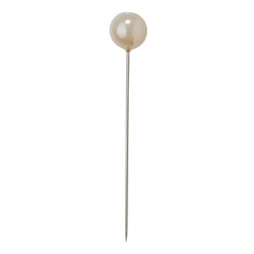 Dekorationsnål creme perle 1cm, 50 stk. festartikler