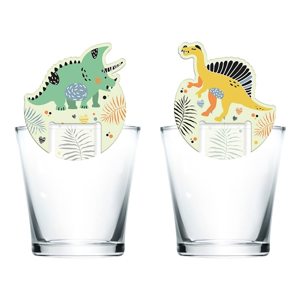 Glas dekoration Dinosaur 6,5 cm, 6 stk. festartikler