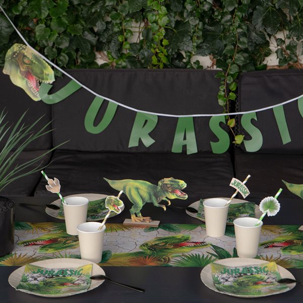 Guirlande Dinosaur Jurassic grøn 5m festartikler