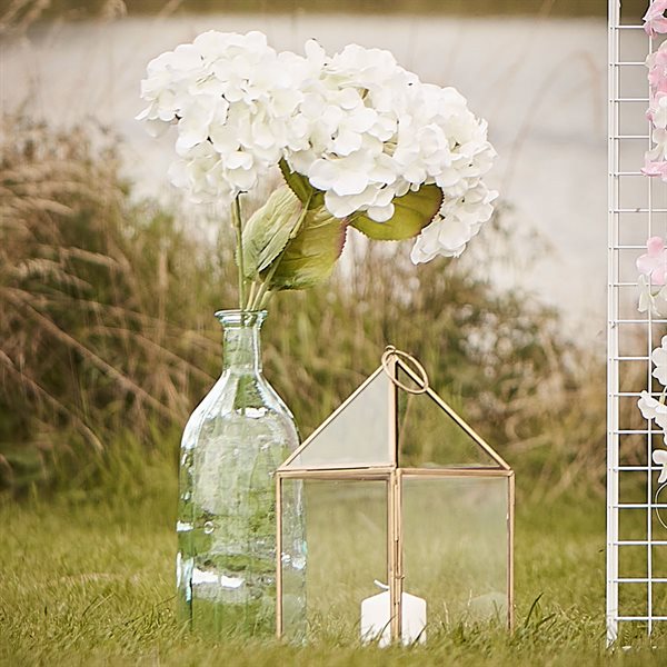 Hortensia blomster hvid/grøn 45cm, 3 stk. bryllup og fest