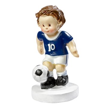 Figur fodboldspiller mørk blå 5cm festartikler