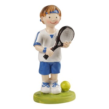 Figur Tennisspiller dreng 9cm. festartikler