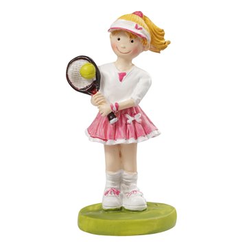 Figur Tennisspiller pige 9cm. festartikler