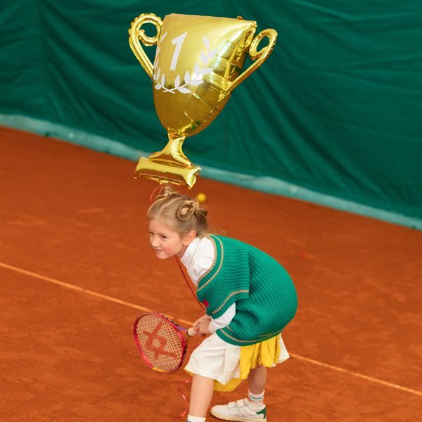 Folieballon Pokal nr. 1 guld 64cm konkurrence pokal