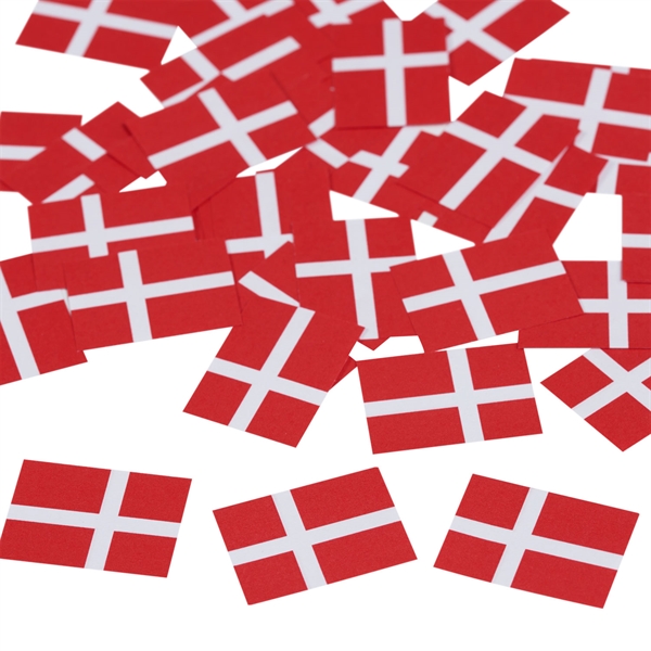 Strø flag Dannebrog 2,1cm x 2,7cm, 150 stk. festartikler
