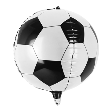 Folieballon Fodbold rund hvid/sort 40cm festartikler