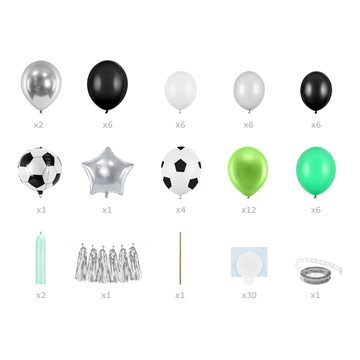 Ballonbue Fodbold hvid/grøn/sort festartikler