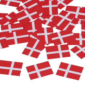 Strø flag Dannebrog 2cm x 2,7cm, 150 stk. festartikler