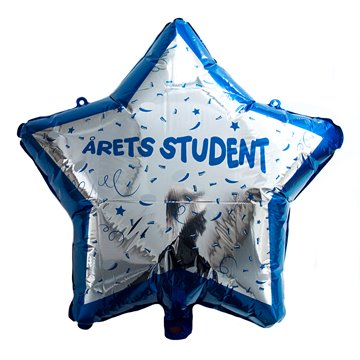 Folieballon Stjerne Årets Student blå 40cm festartikler