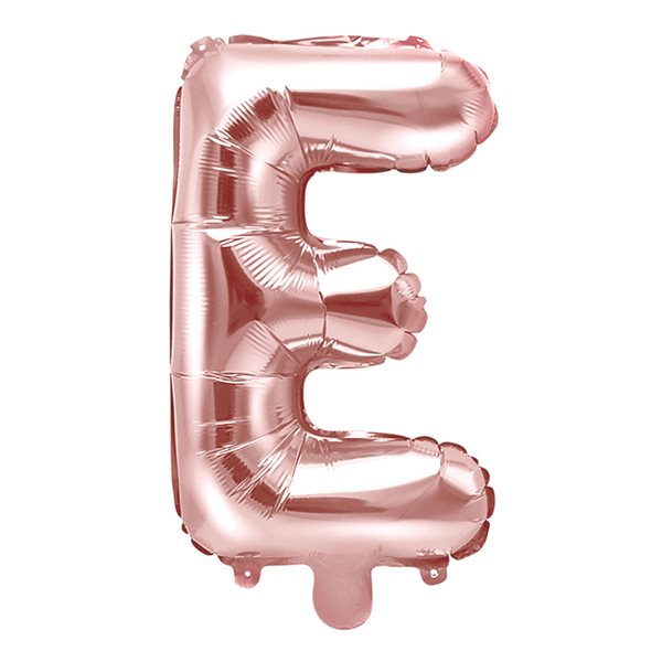 Folieballon bogstav "E" rosegold 35cm festartikler
