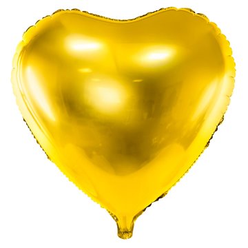 Folieballon Hjerte guld 45cm festartikler