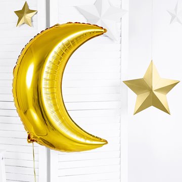 Folieballon Måne guld 60cm festartikler