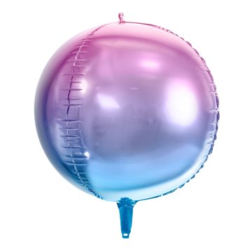 Folieballon Rund lilla/blå 35cm  festartikler