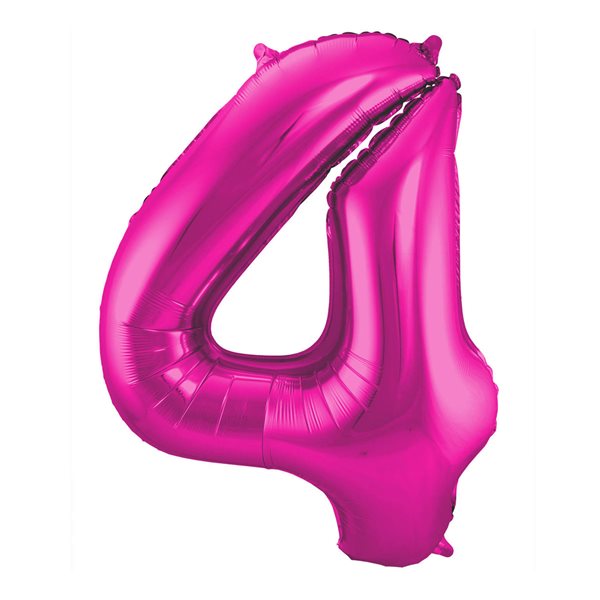 Folieballon tal 4 pink 86cm festartikler