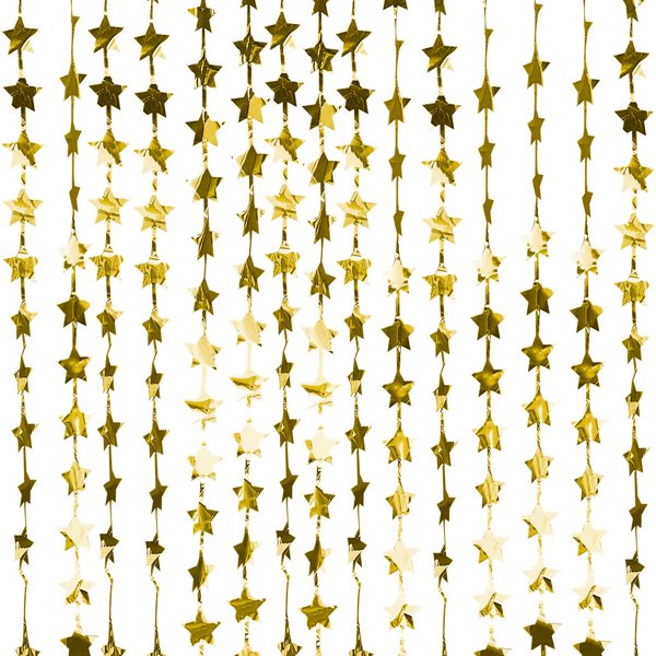 Forhæng / Backdrop Stjerner guld 2m x 1,2m festartikler