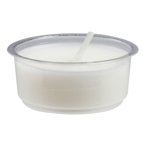 Fyrfadslys i klar kop miljøvenlig 4 timer hvid, 27 stk. stearinlys