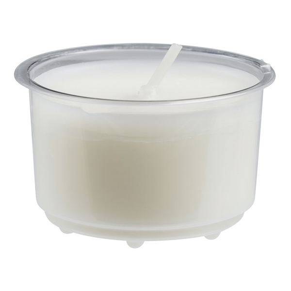 Fyrfadslys i klar kop miljøvenlig 7 timer hvid, 18 stk. stearinlys