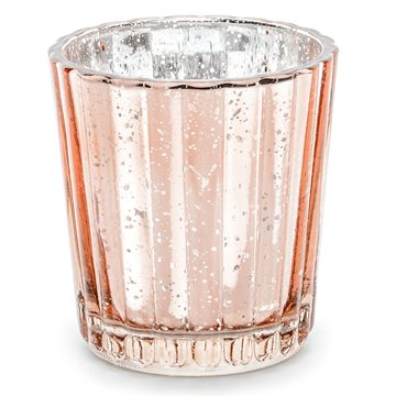 Fyrfadsstage fattigmandssølv  rosegold 6cm festartikler