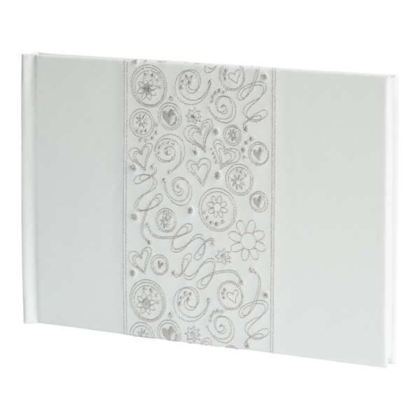 Gæstebog med broderi elfenben festartikler