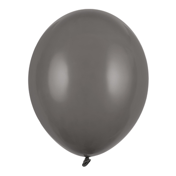 Balloner mørk grå pastel 30cm, 10 stk. festartikler
