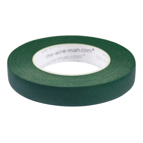 Blomstertape mørk grøn 1,3cm x 27,5m binderiartikler