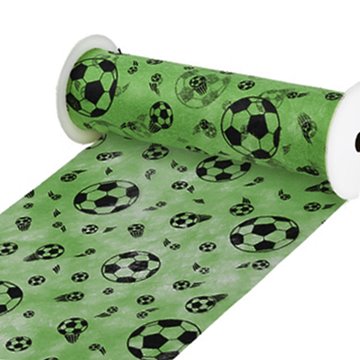 Bordløber Fodbold grøn/sort 25cm x 15m. festartikler