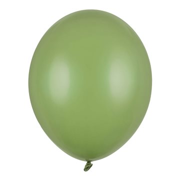 Balloner støvet grøn pastel 30cm, 100 stk. festartikler