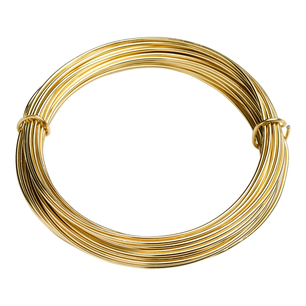 Bonzaitråd /Alu wire guld 2mm x 12m, 100g binderiartikler