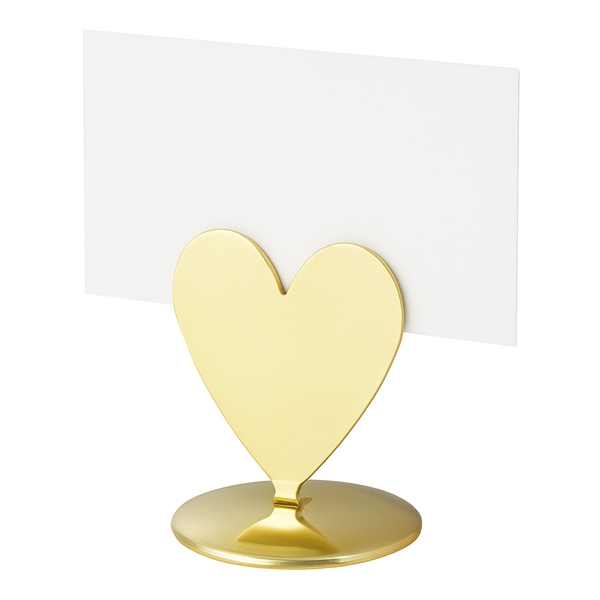 Bordkortholder Hjerte med magnet guld, 12 stk. borddækning