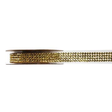 Diamantbånd selvklæbende guld 1,5cm x 1m festartikler